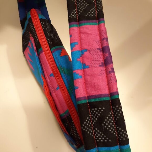 New Southwestern Cowgirl Shoulder Bag Sling Purse Red Blue Pink Geometric Aztec - Picture 7 of 8